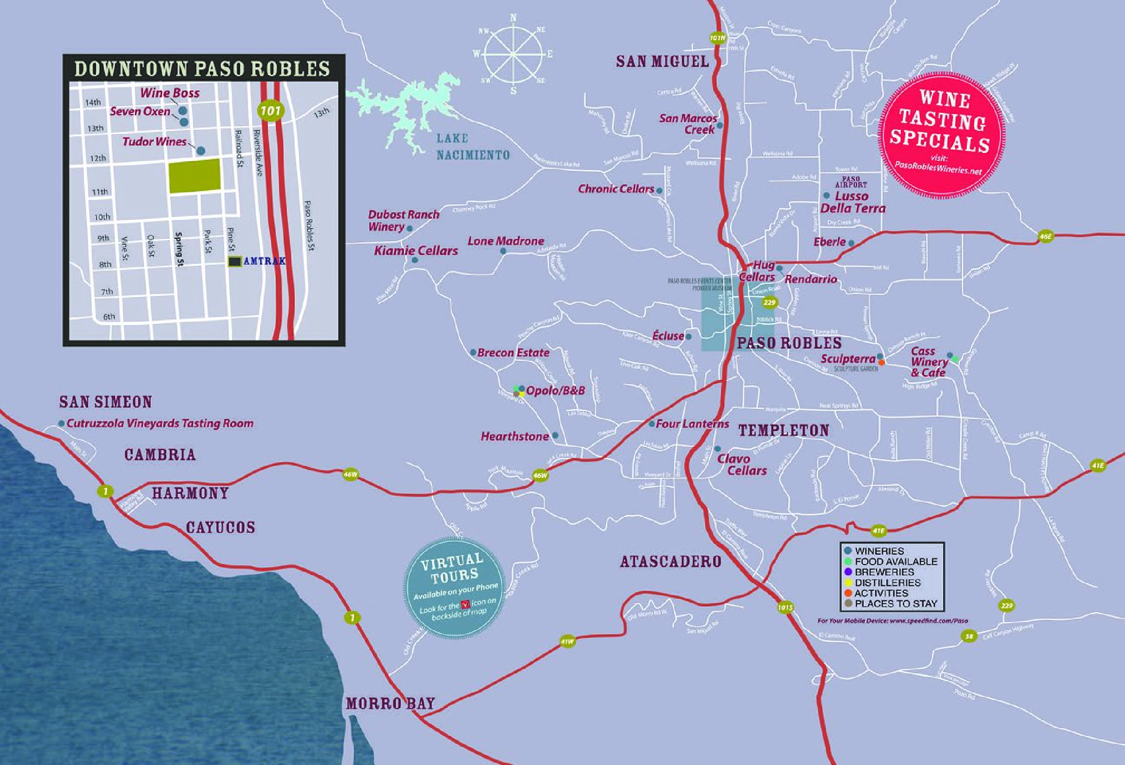 Wineries Paso Robles Wine Map